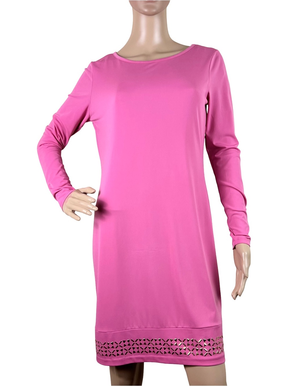 MICHAEL MICHAEL KORS PINK LONG SLEEVE MINI DRESS